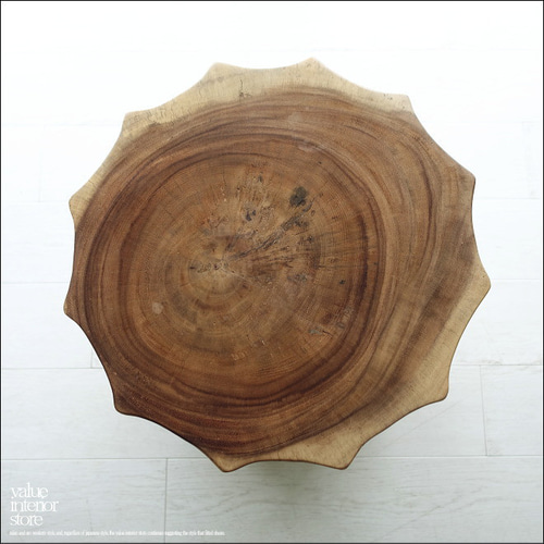 モンキーポッド無垢材 スツールIST/N 椅子 花台 ベンチ 丸太スツール