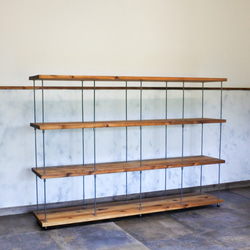 即納】wood iron shelf 970*1200*225 アイアン シェルフ ディスプレイ