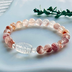 希少✨鑑別書付き 大玉 高品質天然オーロラクォーツブレス（アイアン