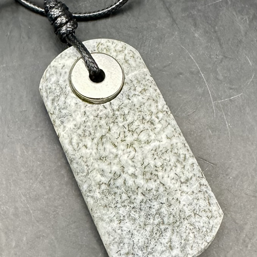 2025.8.18エジプト銘板　糸魚川グレー翡翠ゼロ磁場 2025.8.18エジプト銘板 糸魚川グレー翡翠ゼロ磁場 ネックレス