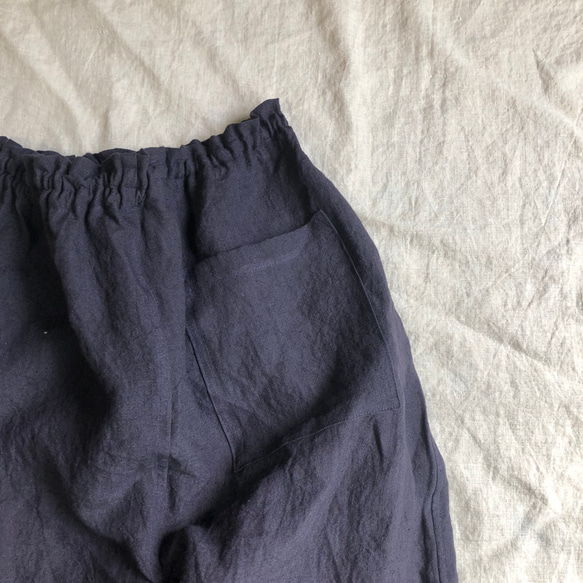 リネンのもんぺ ダークネイビー ロングパンツ nuuMonpe 通販