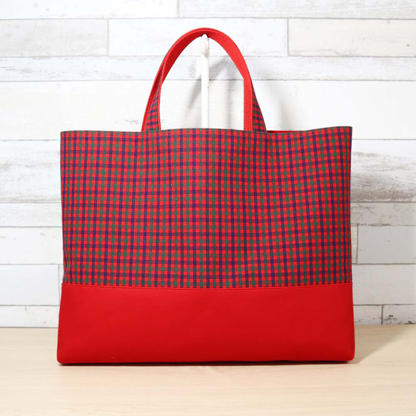 完売品‼️早い者勝ち‼️ファミリア レッスンバッグ　赤チェック バッグ | ファミリア公式サイト