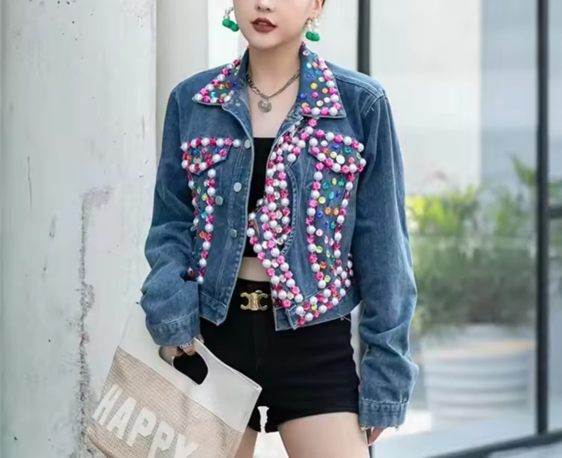 【身に纏うアート】デニムジャケット コート レディース 秋冬 気分が上がる洋服