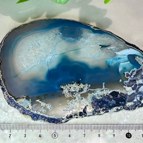 グラフィカル アゲート スライス プレート 瑪瑙 コースター 原石