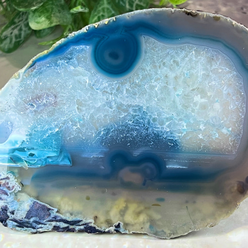 グラフィカル アゲート スライス プレート 瑪瑙 コースター 原石