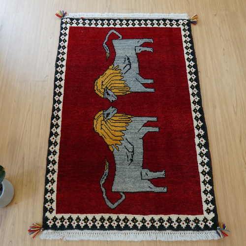 手織り ペルシャ絨毯 カシュカイ族 110x73cm カーペット・絨毯・ラグ