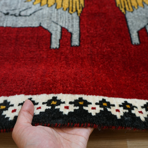 手織り ペルシャ絨毯 カシュカイ族 110x73cm カーペット・絨毯・ラグ