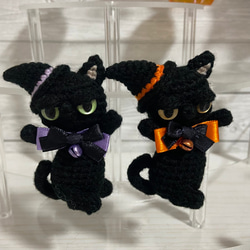 選べるぺったんこ★やさぐれ黒猫ハロウィン＊あみぐるみ【受注製作品】 10枚目の画像