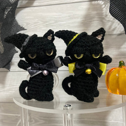 選べるぺったんこ★やさぐれ黒猫ハロウィン＊あみぐるみ【受注製作品】 12枚目の画像