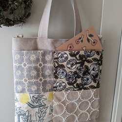 ミナペルホネン【rosy/tamborin】ノアールトートバッグ【受注制作