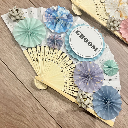 文字が選べる》扇子プロップス ♡ 結婚式 前撮りアイテム ウェディング