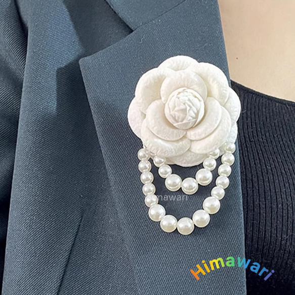 ＫＶ銀製＊白バラのブローチ コサージュ 白薔薇 ブローチ 上品なパール 母の日 学校行事 結婚式