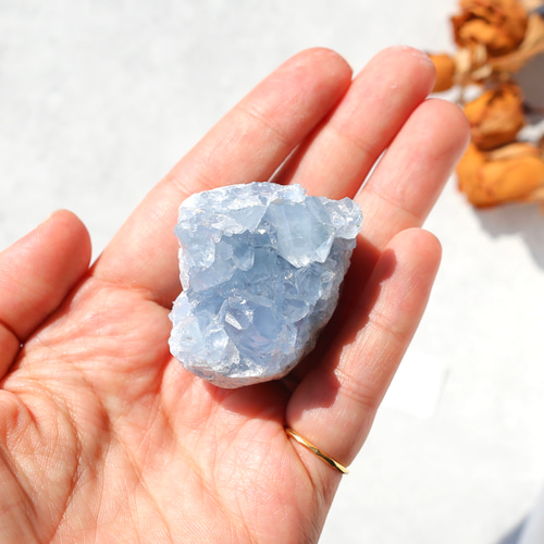 ミニ セレスタイト クラスター天青石 天使の石 鉱物 天然石 安眠 癒し