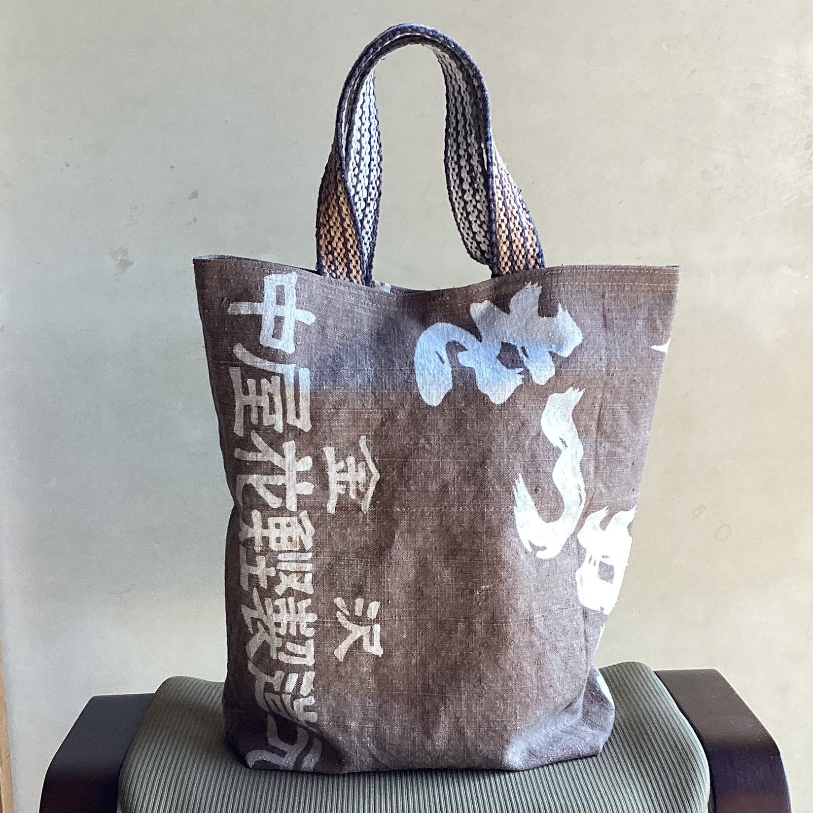 前掛け利用のトートバッグ　①