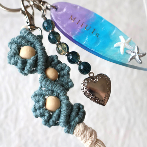 さわえ 海と空のネーム入れキーホルダー 名入れキーホルダー さわえ様専用 海と空のネーム入れキーホルダー 名入れキーホルダー