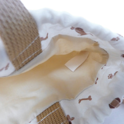 ゆるっとダックスフンドのレッスンバッグ 体操着入れ シューズケース 入園 入学 3点セット 男の子 女の子　ダックス　犬 12枚目の画像