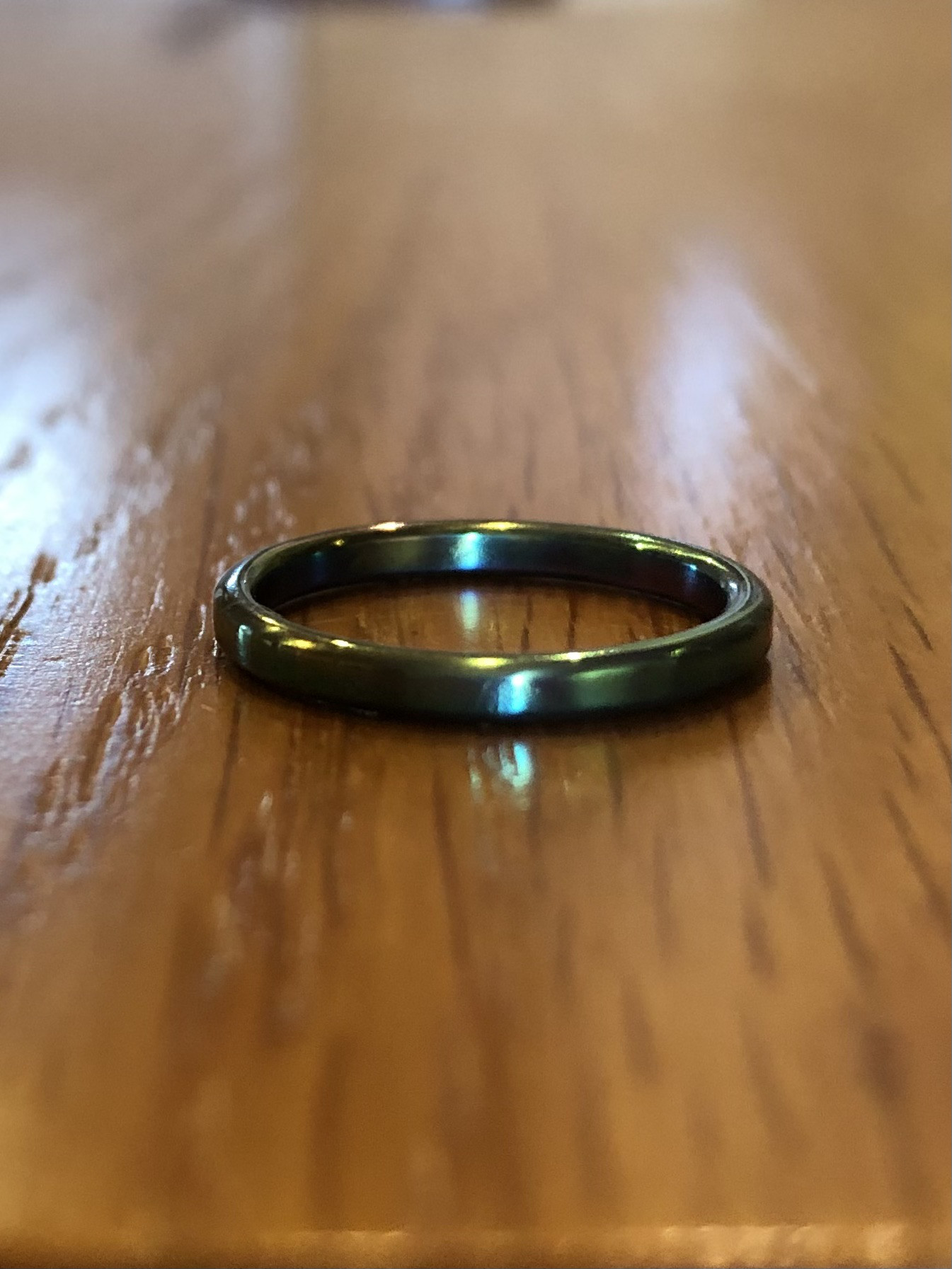 titanium ring “玉虫” 純チタン製リング 指輪 9号 サイズが合えばお買い得品