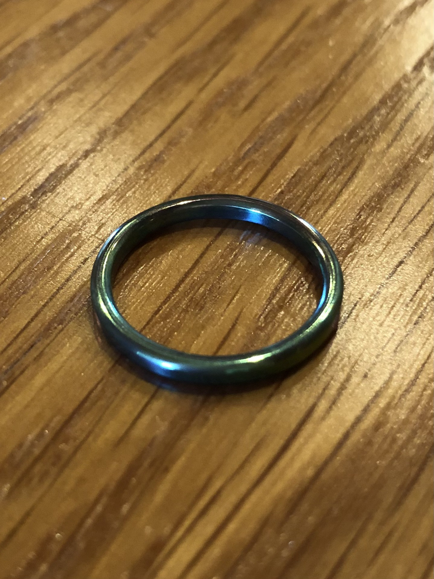 titanium ring “玉虫” 純チタン製リング 指輪 9号 サイズが合えばお買い得品