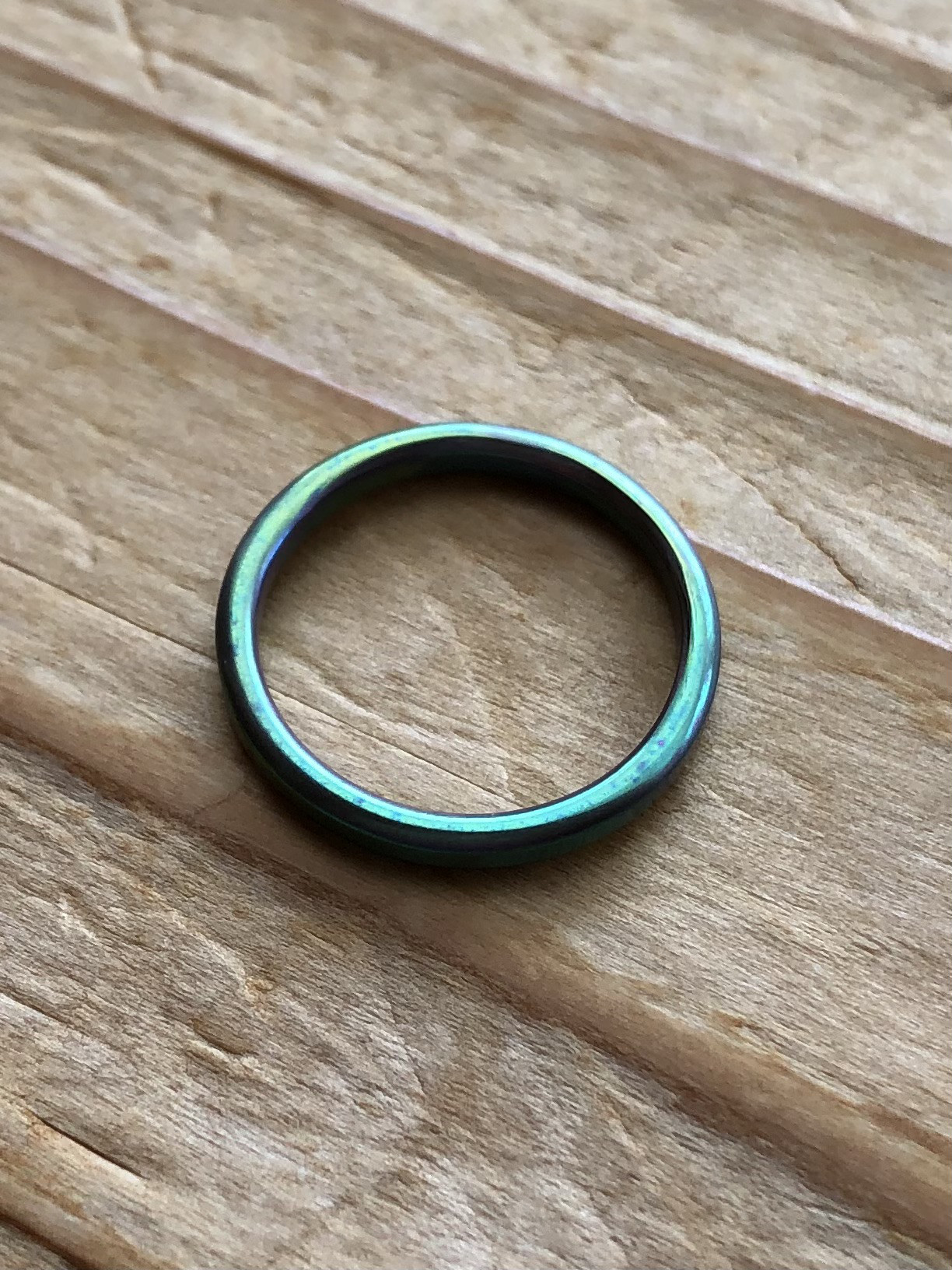 titanium ring “玉虫” 純チタン製リング 指輪 9号 サイズが合えばお買い得品