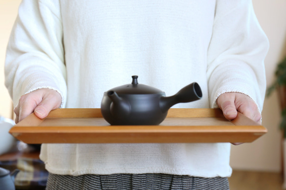 愛知県常滑産・梅原タツオさんのつくる常滑急須・浅袋・ノタ打ち・220cc 12枚目の画像