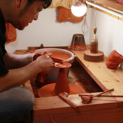 愛知県常滑産・梅原タツオさんのつくる常滑急須・浅袋・ノタ打ち・220cc 17枚目の画像