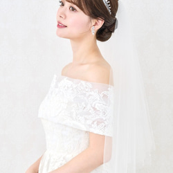 JT18  結婚式　ジルコニア　挙式　ウェディング　ビジュー　プリンセス　王冠　ダイヤモンド風　大きめティアラ 3枚目の画像