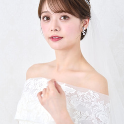 JT18  結婚式　ジルコニア　挙式　ウェディング　ビジュー　プリンセス　王冠　ダイヤモンド風　大きめティアラ 4枚目の画像