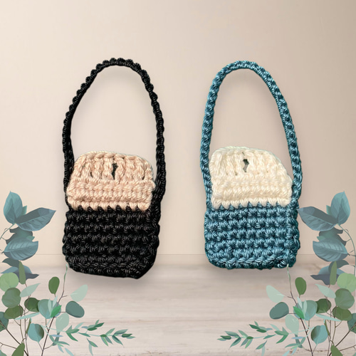 オーダーページシルバニアファミリー手編みバッグ ミニチュアショルダーバッグ（その2）シルバニアファミリーの子ども達