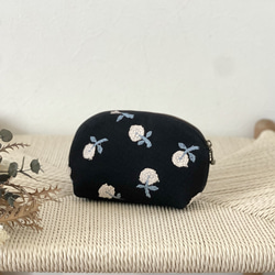 ミナペルホネン forest tileの巾着ショルダーバッグ　ねこポーチ付き mina perhonen 【2022SS/定価3.8万】ミナペルホネン *forest
