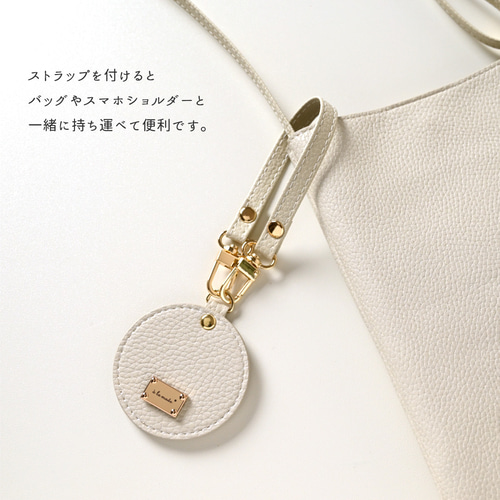 ラウンドミラー mini 【 simple 】 名入れ ネームプレート バッグ