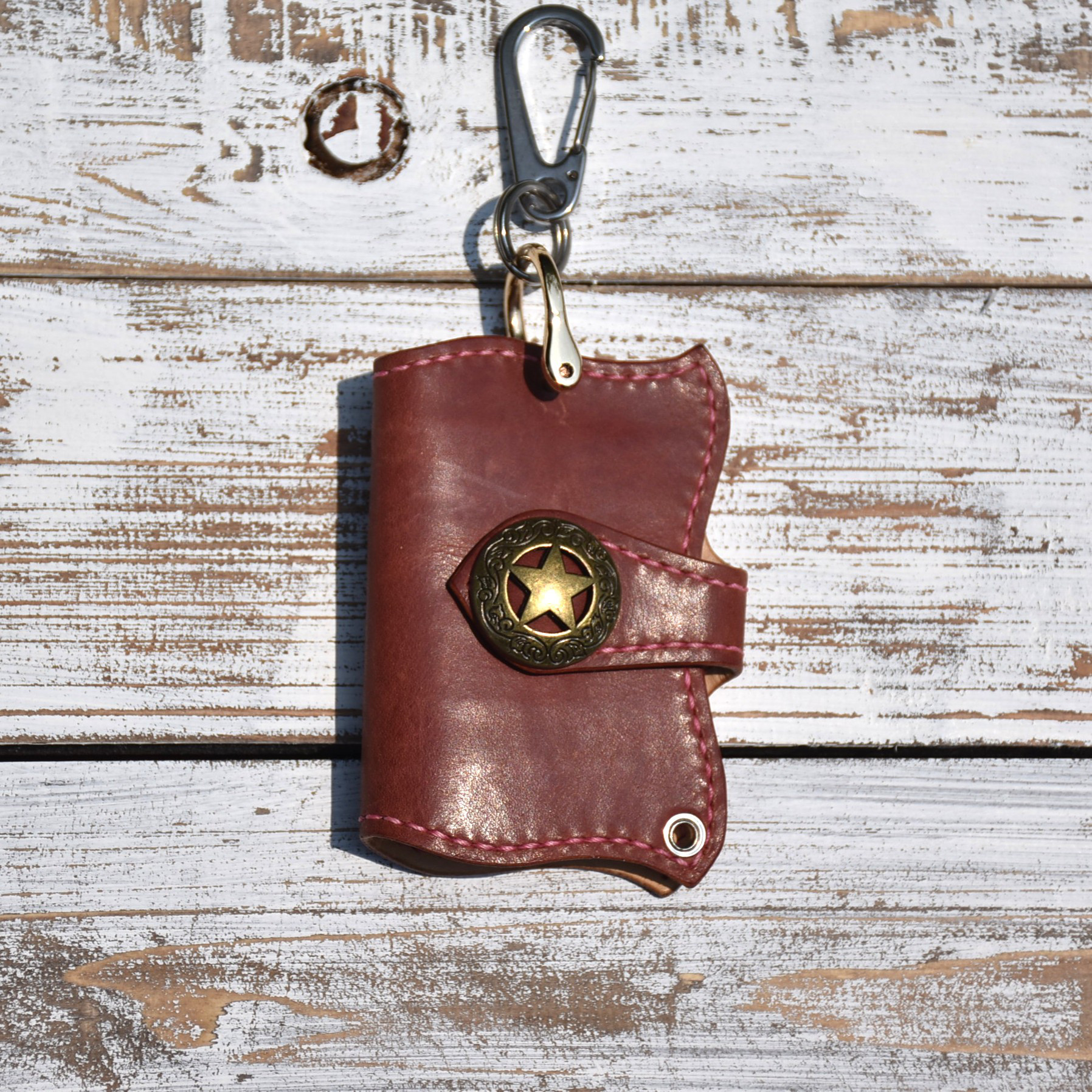 キーケース（ボルドー）車　スマートキー