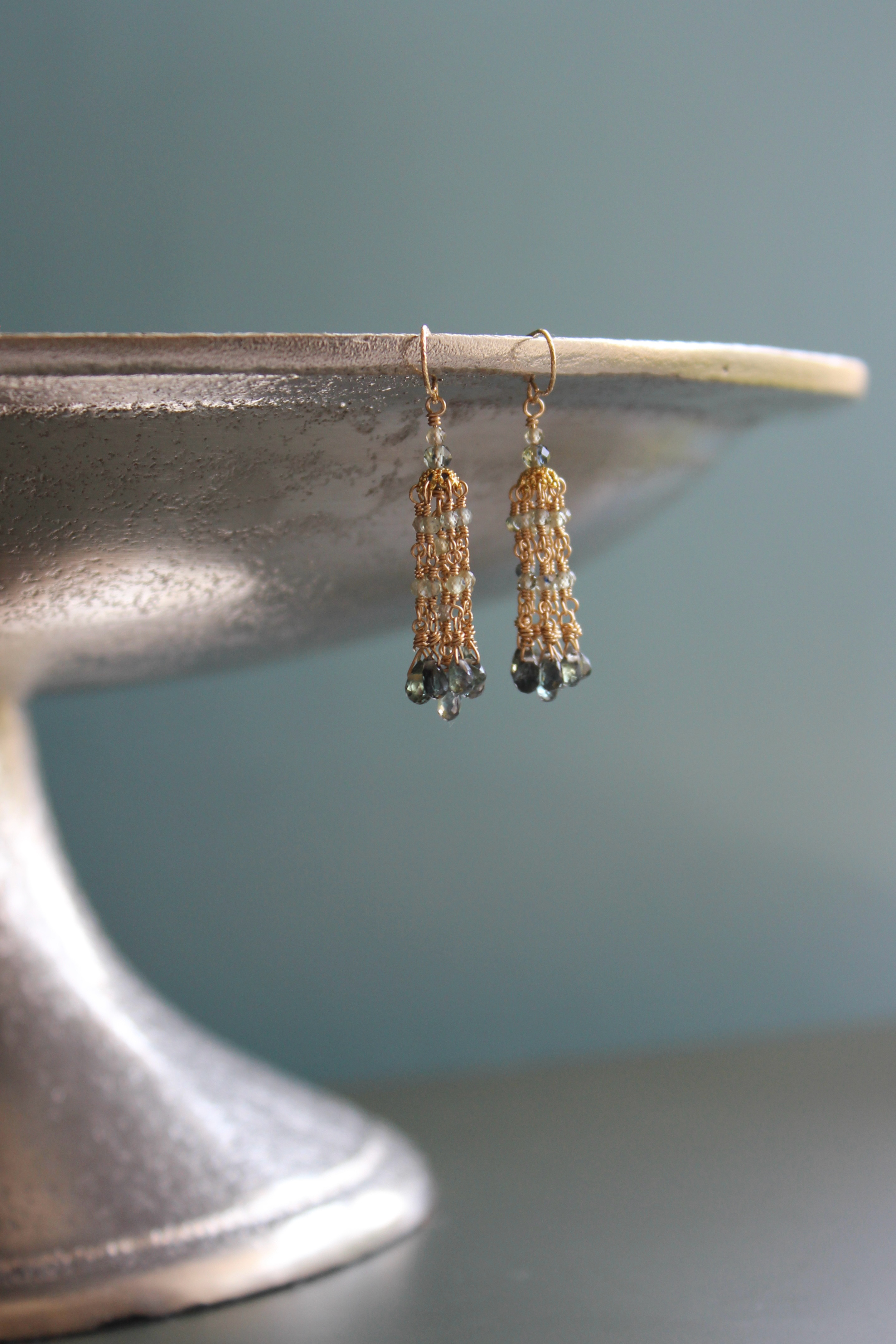 グリーンサファイアのピアス(イヤリング)