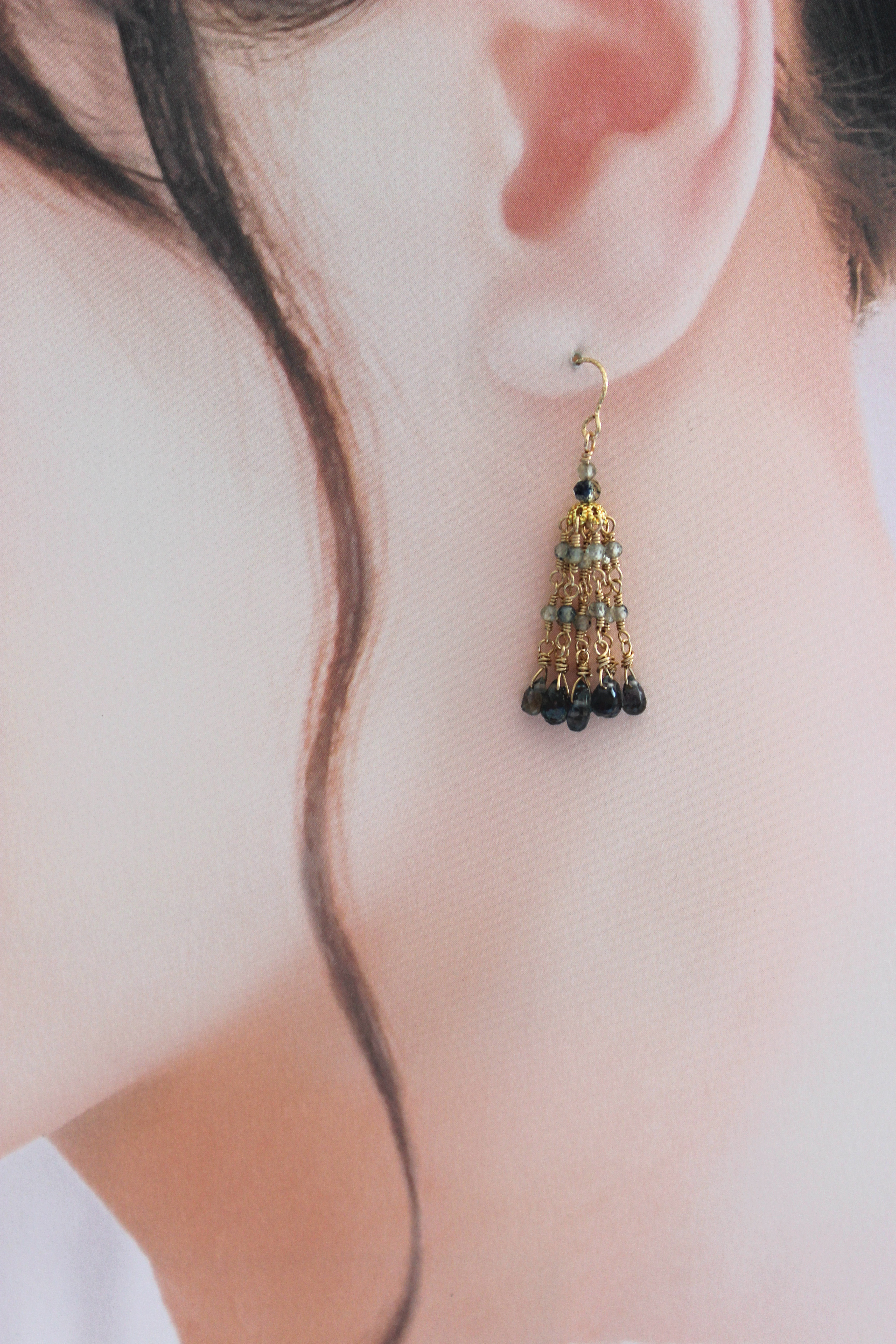 グリーンサファイアのピアス(イヤリング)