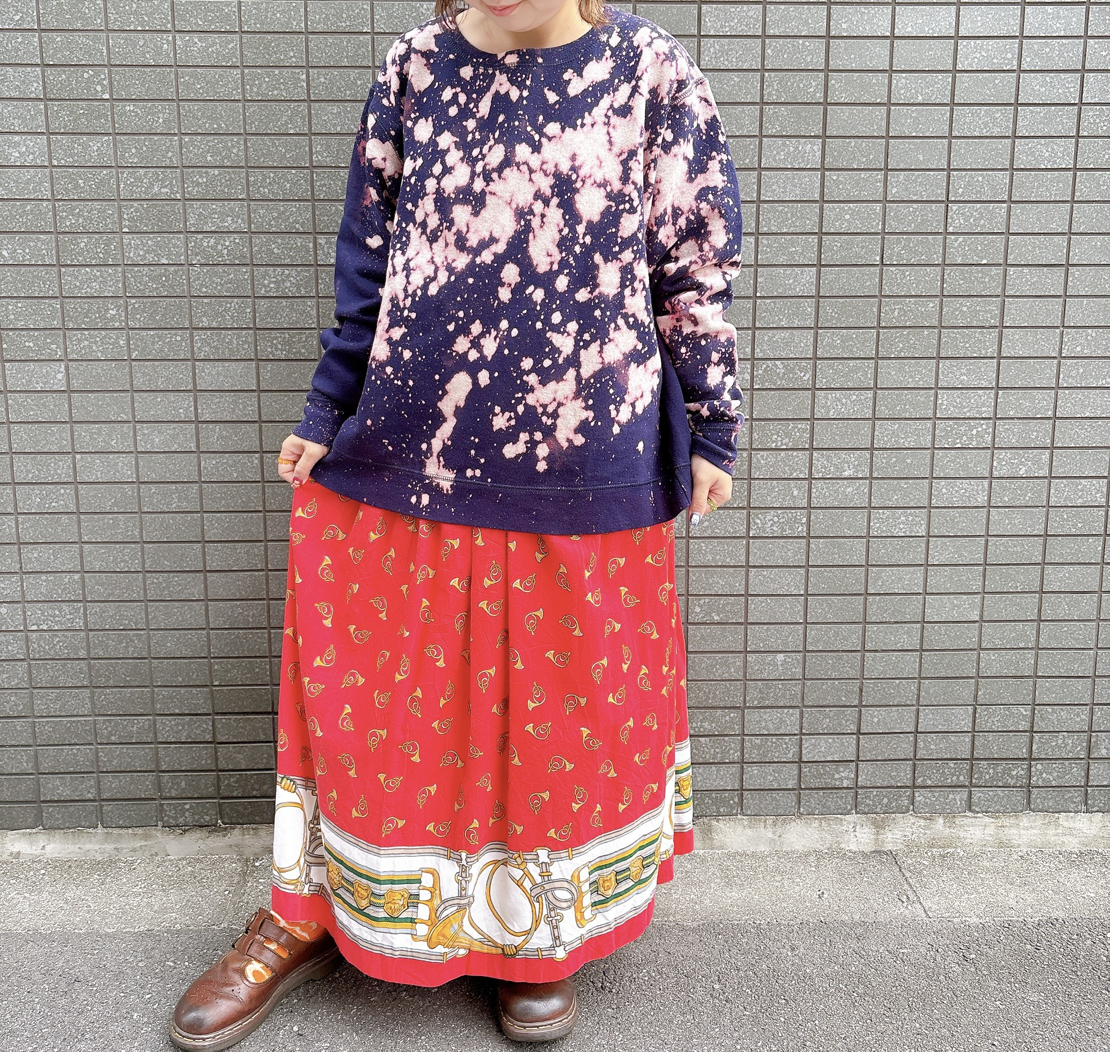 古着　ヴィンテージ　vintage sweat スウェット　トレーナー　ブリーチsweat リメイク　リメイクsweat