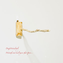 流木インテリア 40ｃｍの流木枝を使った小鳥の止まり木 インコの壁掛けパーチ ピン止めタイプ ビス止め変更可 N1 6枚目の画像