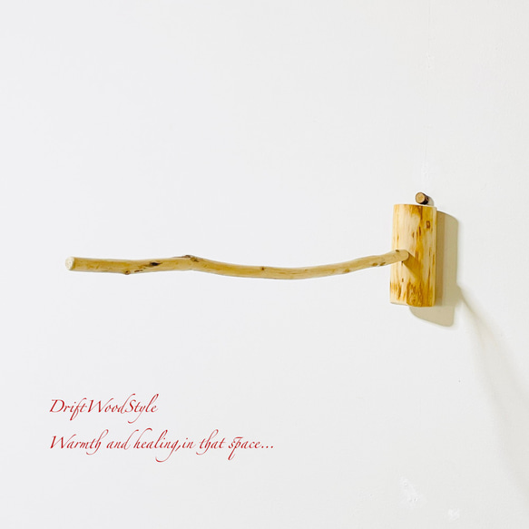 流木インテリア 40ｃｍの流木枝を使った小鳥の止まり木 インコの壁掛けパーチ ピン止めタイプ ビス止め変更可 N1 9枚目の画像