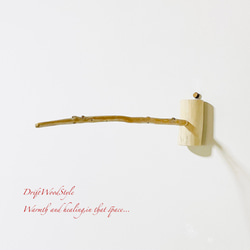 流木インテリア 40ｃｍの流木枝を使った小鳥の止まり木 インコの壁掛けパーチ ピン止めタイプ ビス止め変更可 N3 9枚目の画像