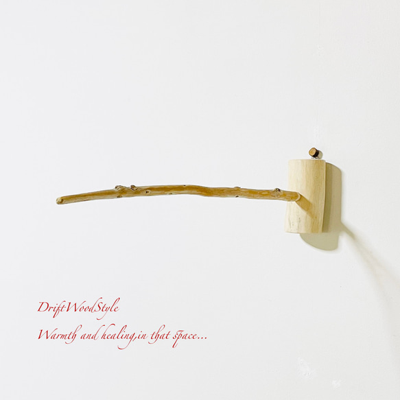 流木インテリア 40ｃｍの流木枝を使った小鳥の止まり木 インコの壁掛けパーチ ピン止めタイプ ビス止め変更可 N3 9枚目の画像