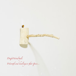 流木インテリア 40ｃｍの流木枝を使った小鳥の止まり木 インコの壁掛けパーチ ピン止めタイプ ビス止め変更可 N3 6枚目の画像