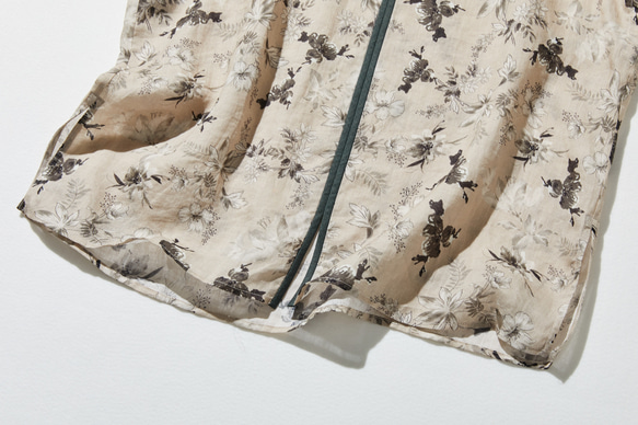 高品質、精緻設計的上衣，短袖法式袖襯衫，100% 亞麻，顏色協調的襯衫，250807-1 第5張的照片