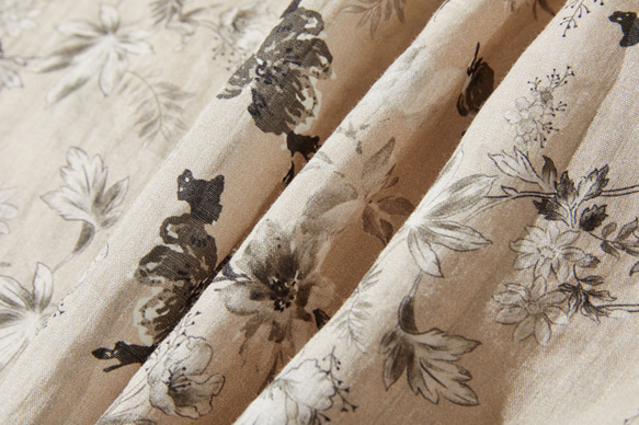 高品質、精緻設計的上衣，短袖法式袖襯衫，100% 亞麻，顏色協調的襯衫，250807-1 第9張的照片