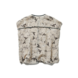 高品質、精緻設計的上衣，短袖法式袖襯衫，100% 亞麻，顏色協調的襯衫，250807-1 第6張的照片