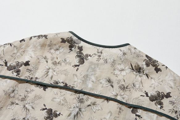 高品質、精緻設計的上衣，短袖法式袖襯衫，100% 亞麻，顏色協調的襯衫，250807-1 第7張的照片