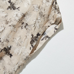 高品質、精緻設計的上衣，短袖法式袖襯衫，100% 亞麻，顏色協調的襯衫，250807-1 第4張的照片