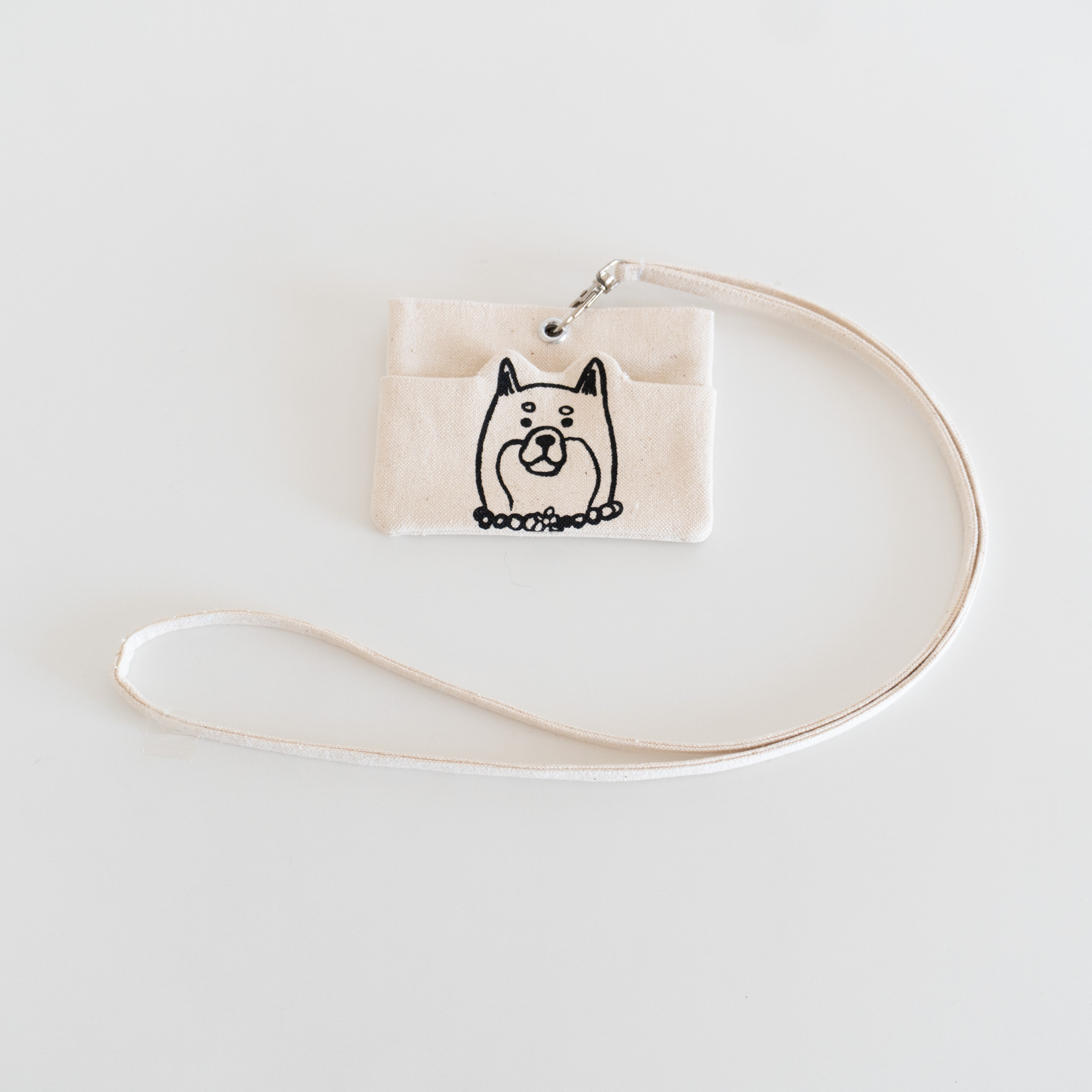 柴犬のドップルさんキャラポケパスケース/IDカードケース