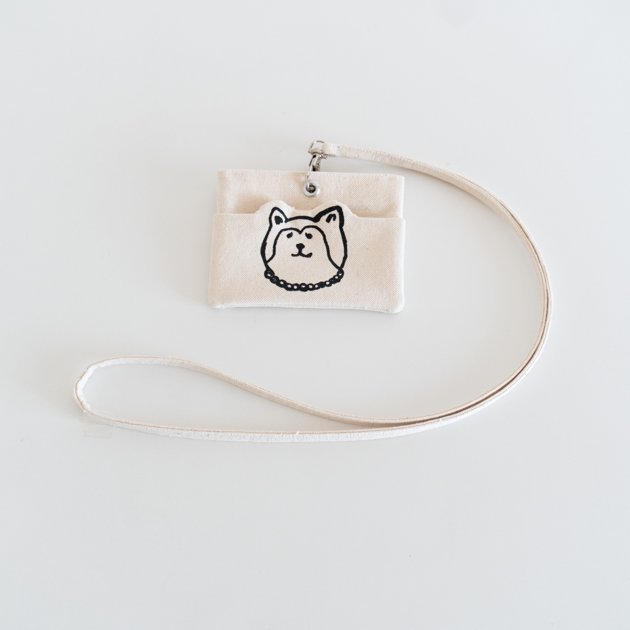 秋田犬の大館くんキャラポケパスケース/IDカードケース