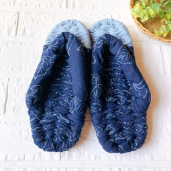 女性用SM)ふんわり鼻緒の布ぞうり 布草履 室内履き スリッパ