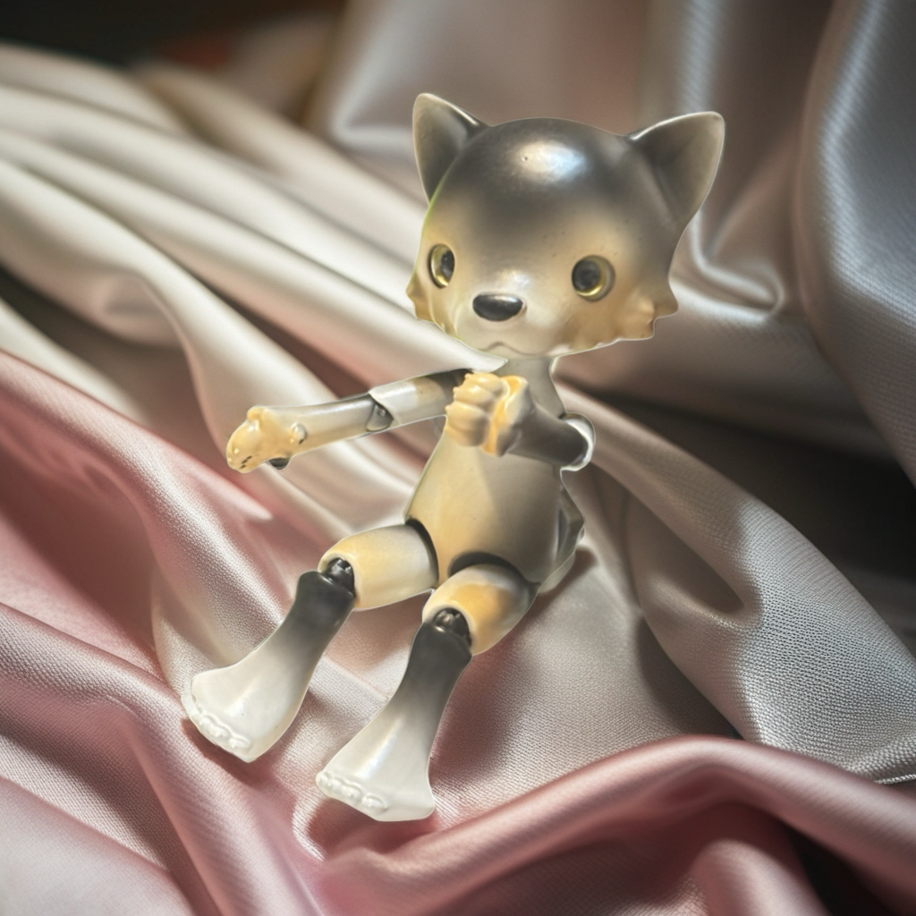 黒茶のロングコートチワワドール