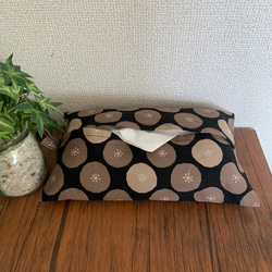 エコティッシュカバー☆マスクストッカー♪まるいお花模様♪3カラー 4枚目の画像