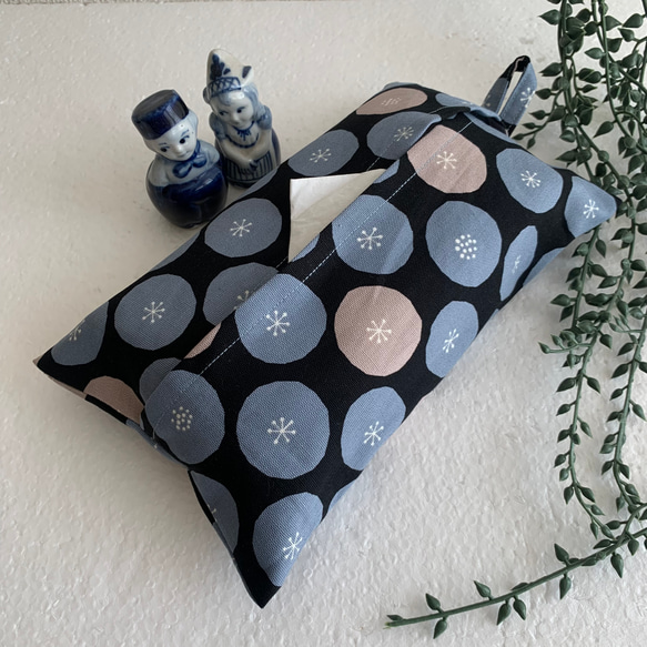 エコティッシュカバー☆マスクストッカー♪まるいお花模様♪3カラー 3枚目の画像